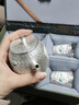 井瓷故宮文創(chuàng  )茶具整套裝高端茶壺茶杯送朋友父母老師公司退休伴手禮物 鎏銀竹韻壺丨溫文杯2個(gè) 曬單實(shí)拍圖