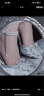 Lily Wei【花嫁】七夕礼物高跟鞋18岁成年礼水晶凉鞋女鞋 银色【跟高8cm】 36 晒单实拍图