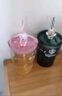 星巴克玻璃杯子新款沁紫色氣泡女生大容量夏季喝水杯吸管茶杯ins風(fēng) 粉色櫻花玻璃杯-塑料吸管450ml 曬單實(shí)拍圖
