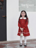 迪士尼寶寶女童連衣裙加絨2024新款秋冬過年服公主連衣裙寶寶洋氣周歲禮服裙 紅色加絨加厚 90 建議身高80CM 曬單實(shí)拍圖