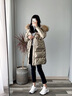 俏婷朵新國(guó)標(biāo)白鴨絨羽絨服新款大毛領(lǐng)女士冬季韓版過膝派克服中長(zhǎng)款小個(gè) 7719黑色【貉子毛領(lǐng)】 S 80-105斤 曬單實(shí)拍圖