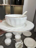 藝汐 輕奢簡(jiǎn)約高檔餐具整套 景德鎮(zhèn)骨瓷碗碟套裝家用釉下彩碗筷盤(pán)送禮 高溫釉下彩丨皮箱包裝丨 128件套 曬單實(shí)拍圖