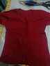朵伶詩(shī)兒冰絲針織衫短袖2023夏裝新款韓版薄款顯瘦單排扣V領(lǐng)套頭打底衫女 紅色 XL 建議115-125斤 曬單實(shí)拍圖