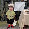 mlgt kids童裝漢服男童套裝夏季新款女童寶寶旗袍裙中式秋裝兒童唐裝 綠色 90 cm（建議身高85cm左右) 曬單實(shí)拍圖