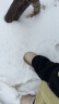 细细条（XIXITIAO）少女蝴蝶结短筒雪地靴女冬季加绒加厚保暖防水PU棉鞋可爱 米白色 36 36-37 实拍图