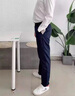 ChlqeKeith高端男士休閑褲夏季薄款男褲修身直筒褲潮牌商務百搭彈力長褲子男 175藏藍色 33 曬單實拍圖