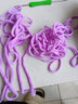 衣織都繡單股冰條線(xiàn)粗毛線(xiàn)團手工diy材料包勾坐墊鉤拖鞋線(xiàn)男女手編圍巾線(xiàn) 13淺紫 曬單實(shí)拍圖