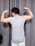 貓人（MiiOW）男士無(wú)痕背心修身打底運(yùn)動(dòng)夏季冰絲春夏工字背心男 單件—淺灰色 XXXL推薦體重160-180斤 曬單實(shí)拍圖