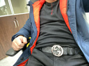 GUCCI 古馳 Gucci腰帶 男士經(jīng)典雙G金屬板扣式休閑皮帶腰帶七夕禮物 黑灰色 411924 KGDHX 8449 105(建議腰圍101-109CM) 曬單實拍圖