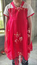 艾諾輪女童漢服夏兒童唐裝漢服中國(guó)風(fēng)夏裝裙子夏季女孩仙女飄逸古裝襦裙 漢服繡花連衣裙 紅色 120 建議身高110CM 曬單實(shí)拍圖