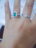 T400戒指女方形绿宝石925银复古镶嵌生日母亲节礼物送妈妈 实拍图