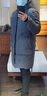 朗光冬季加厚保暖中長款棉服男寬松連帽棉襖棉衣冬天衣服外套帥氣大衣 黑色 XL(125-145斤) 曬單實拍圖