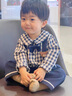 幼歌（YOUGE）寶寶時(shí)尚可愛(ài)小熊背帶褲嬰幼兒撞色英倫學(xué)院風(fēng)百搭褲子 藏青背帶褲（66-90兩用襠） 80cm 曬單實(shí)拍圖