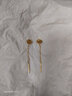 牧笛（MUDI）18K雪花黃金耳線(xiàn)女彩金長(cháng)款流蘇耳釘禮物情人輕奢au750騏驥紅耳環(huán) 18K金雪花波浪流蘇耳線(xiàn)【金黃】 曬單實(shí)拍圖