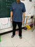 啄木鳥(niǎo)夏季男士POLO衫感純棉翻領(lǐng)短袖體恤潮牌寬松大碼簡(jiǎn)約復古體恤 灰色水洗復古款 XL 145-165斤 曬單實(shí)拍圖