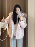 億梵莎（YIFANSHA）棉服女2024冬季新款韓系加厚寬松工裝派克服毛領(lǐng)外套羽棉襖絨服女 粉紅色 均碼（可備注碼數(shù)） 曬單實拍圖