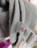 洁丽雅（Grace）5A级抗菌毛巾纯棉吸水绣花素色柔软洁面巾擦脸巾单条装 灰色 80g 实拍图