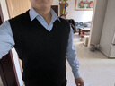 鄂爾多斯市100%純羊絨毛衫男士加厚背心秋冬款無(wú)袖馬甲針織V領(lǐng)羊 2108淺灰 170/L（建議125-140斤穿） 曬單實(shí)拍圖