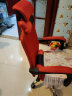 非洲鹰（feizhouying）电脑椅办公椅子电竞椅家用人体工学网布椅靠背转椅老板椅学习椅 红色 联动扶手 实拍图