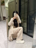 CHERY KALLY【空靈幻影】輕奢厚底小白鞋女2025新款真皮休閑松糕鞋 CHERY&KALLY 米白色 36 曬單實拍圖