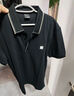 GXG男裝【桑蠶絲】休閑繡花polo衫短袖 黑色 180/XL 曬單實(shí)拍圖
