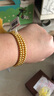 杜大生珠寶古法黃金手鐲女999足金福字傳承手鏈小金珠轉運珠手串男 【吉】字古法手鏈約3.2-3.4g 曬單實(shí)拍圖