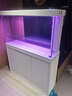 森森（SUNSUN）2024年新品森森魚(yú)缸客廳大型玻璃水族箱招財家用底濾免換水魚(yú)缸 珍珠白 平蓋款長(cháng)119*寬35*缸高72/柜高80cm 曬單實(shí)拍圖