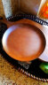 黑胡桃圆形点心碟 日式木盘 零食水果盘 早餐木碟 出口碟 20cm整木 实拍图