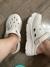 斯凱奇（Skechers）洞洞鞋時(shí)尚百搭涼鞋女外穿高級(jí)感包頭厚底增高泡泡鞋111268 乳白色/OFWT 36 曬單實(shí)拍圖