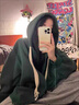 矜持范橄欖綠外套女潮ins港風(fēng)運動(dòng)衛衣開(kāi)衫2025棒球服秋冬季加絨 綠色【加絨加厚】新貨 L 100-130斤 曬單實(shí)拍圖