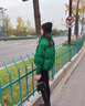 布力潘羽絨服女小個(gè)子短款免洗亮面冬季韓版立領(lǐng)寬松外套 綠色 M碼[建議90-110斤] 曬單實(shí)拍圖