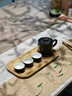 一品仟堂玻璃旅行茶具便攜式快客杯個(gè)人隨身包套裝戶(hù)外陶瓷功夫茶杯泡茶壺 粗陶云雅旅行茶具-黑陶 曬單實(shí)拍圖