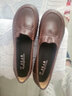 千紙鶴（Q ZHIHE）真皮牛筋軟底媽媽鞋休閑小皮鞋中老年人軟面平底單鞋 棕色 39 曬單實(shí)拍圖