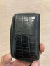 歐洛爾（OULUOER）鱷魚(yú)皮鑰匙包男大容量真皮卡包汽車(chē)鑰匙扣多功能拉鏈鎖匙包 黑色肚皮 曬單實(shí)拍圖