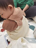 幼歌（YOUGE）【HI FIVE 匠心手工】 兒童全棉毛衣吊帶爬服襯衫 淺杏爬服（66-90） 90 cm 曬單實(shí)拍圖