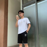花花公子【兩件套】短袖t恤男士套裝衣服短褲子休閑褲五分褲夏季半袖男裝T 灰色 L 曬單實(shí)拍圖