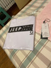 JEEP SPIRIT寬松七分袖男潮流百搭帥氣中袖新款男士t恤韓版內(nèi)搭上衣圓領(lǐng) 白色 寬松版7分袖  G  M 90-110斤 曬單實(shí)拍圖