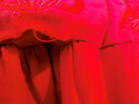 皮爾卡丹（pierre cardin）商場(chǎng)同款撤柜刺繡棉麻連衣裙女收腰系帶顯瘦紅色a字長(cháng)裙 紅色 (少量現貨) M 【建議90-100斤】 曬單實(shí)拍圖