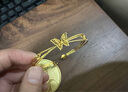 慶怡5G黃金繽紛蝴蝶手鐲女999足金鏤空花絲小仙蝶雙層手鏈送女友禮物 金約10.15g 克重多退少補(bǔ) 曬單實拍圖