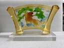伯莎丹頓（BERTHA DENTON）琉璃老虎擺件屏風(fēng)擺件招財客廳辦公室家居裝飾擺件水晶虎年吉祥物 58*7.5*33.5 曬單實(shí)拍圖