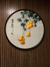 跡彩 純手工蘇繡刺繡畫 圓形客廳餐廳走廊過道入戶玄關(guān)床頭的裝飾掛畫 五福臨門 畫框尺寸：直徑80cm 曬單實拍圖