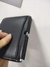 金峰伊卡迪伊卡迪頭層真皮工作牌防干擾證件卡套工牌胸牌防消磁公交門(mén)禁卡掛牌學(xué)生吊牌掛脖員工牌抗干擾 黑色橫款小牛紋皮繩 曬單實(shí)拍圖