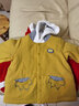 哈貝比嬰兒衣服連帽童裝男童外套兒童裝男女童秋冬款一歲寶寶外出服棉服棉衣 黃色 73(6-12月) 曬單實(shí)拍圖
