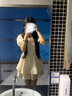 衣圖雅連衣裙子夏天女裝2024夏季新款學(xué)生短款甜美初戀收腰顯瘦蓬蓬裙 杏色 均碼（可備注碼數(shù)） 曬單實(shí)拍圖