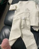 童泰（TONGTAI）嬰兒保暖套裝秋冬夾棉寶寶衣服男女童上衣高腰褲子家居服內衣 白色 73 cm 曬單實(shí)拍圖