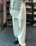 WYBT官方品牌休閑褲男2025新款潮流百搭直筒寬松闊腿運(yùn)動(dòng)大碼衛(wèi)褲 黑色 XL (130-145斤) 曬單實(shí)拍圖