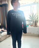 雅鹿青少年秋衣秋褲男士春秋長(cháng)袖純色套裝學(xué)生薄款圓領(lǐng)印花保暖內衣男 1975薄款套裝-深藍色 XL 建議120-140斤 曬單實(shí)拍圖