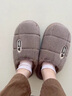 冬季棉拖鞋男款特大碼新款家居用室內防滑保暖棉鞋加絨厚底拖鞋男 灰色 40-41 【適合39-40腳】 曬單實(shí)拍圖