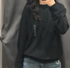 優(yōu)衣庫女裝柔軟針織搖粒絨圓領套頭衫/長袖抓絨衛(wèi)衣T恤新款479609 479609/09黑色 2XL 曬單實拍圖