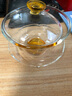 全度 玻璃茶杯蓋碗三才杯泡茶碗功夫茶具 玻璃蓋碗【琥珀色鈕蓋】 180ml 1只 曬單實(shí)拍圖